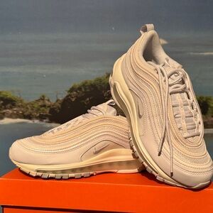 Nike Air Max 97 Sneakers in Cream/Off-White
